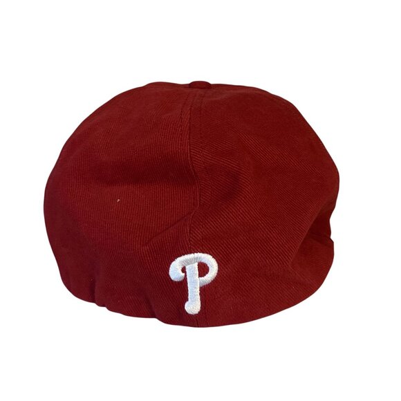 Chevy Dealers Solid Burgundy 100% Cotton Gatsby Embroidered Cap Red Adult VGC - Picture 3 of 5